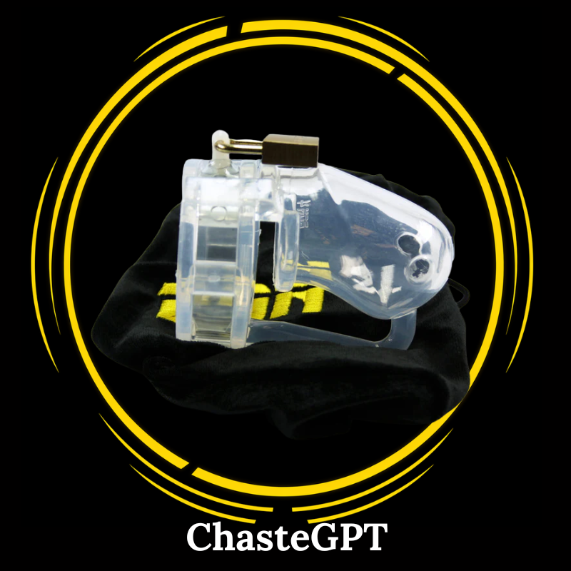 BON4 transparent silicone chastity device