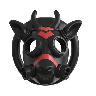 Gas Mask Bull Chastity Cage