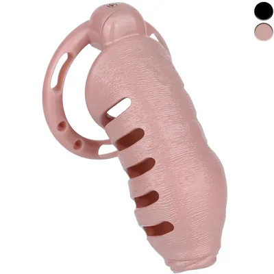 ABS Resin Realistic Dick Chastity Cage – Fully Enclosed Type AS037