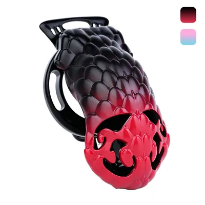 Seductive Snake Empress Strap On Chastity Cage