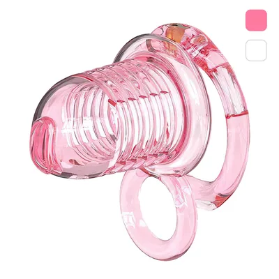 Stretchable Spring Loaded See-Through Chastity Cage