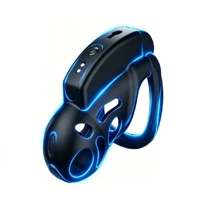 Black Vibrating Chastity Cage Q608047
