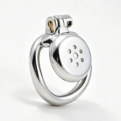 Short Stainless Steel Chastity Cage for Men