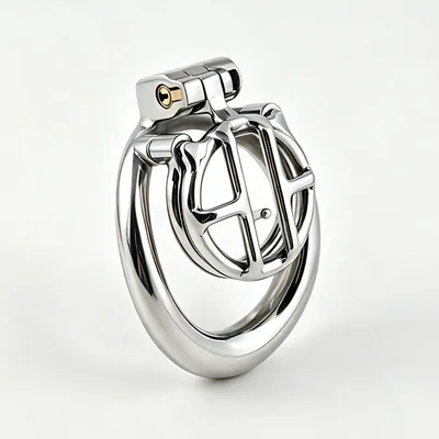 TERNENCE Small Chastity Cage, Solid Steel with PA Lock for Men